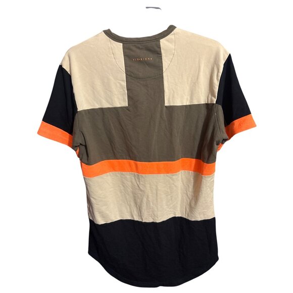 Vie+Riche Mens Color Block T-Shirt M Multicolor Cotton Casual - Picture 2 of 4